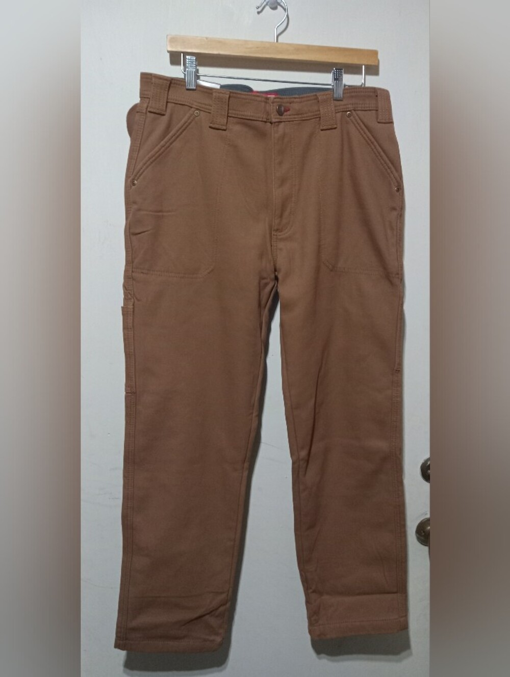 Coleman Men's Fleece Lined Cargo Pants in Tan Brown 34x32
